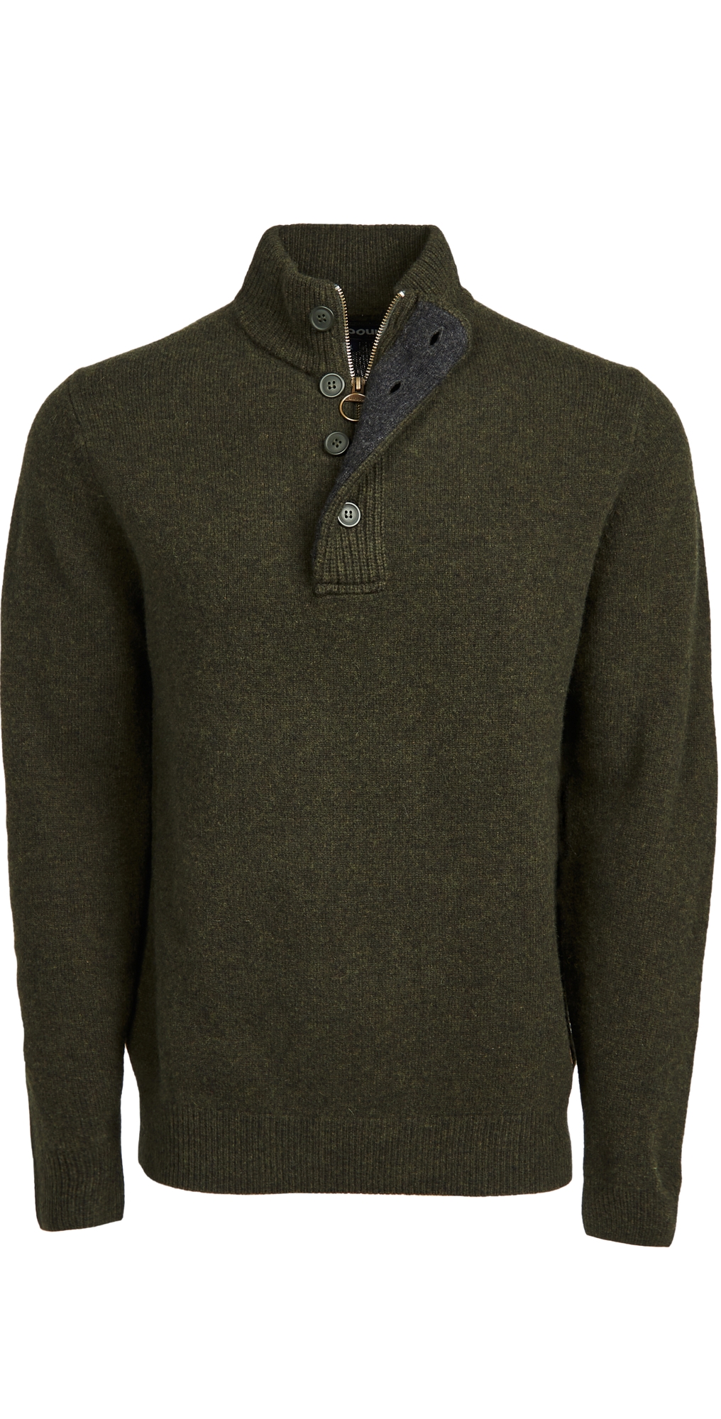 Patch Half Zip Sweater