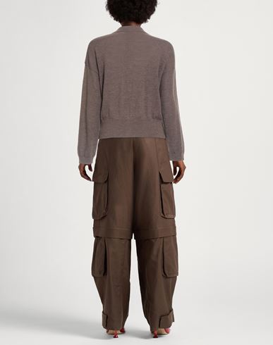 Woman Cardigan Dark brown Size 12 Baby alpaca wool, Recycled polyamide, Polyamide