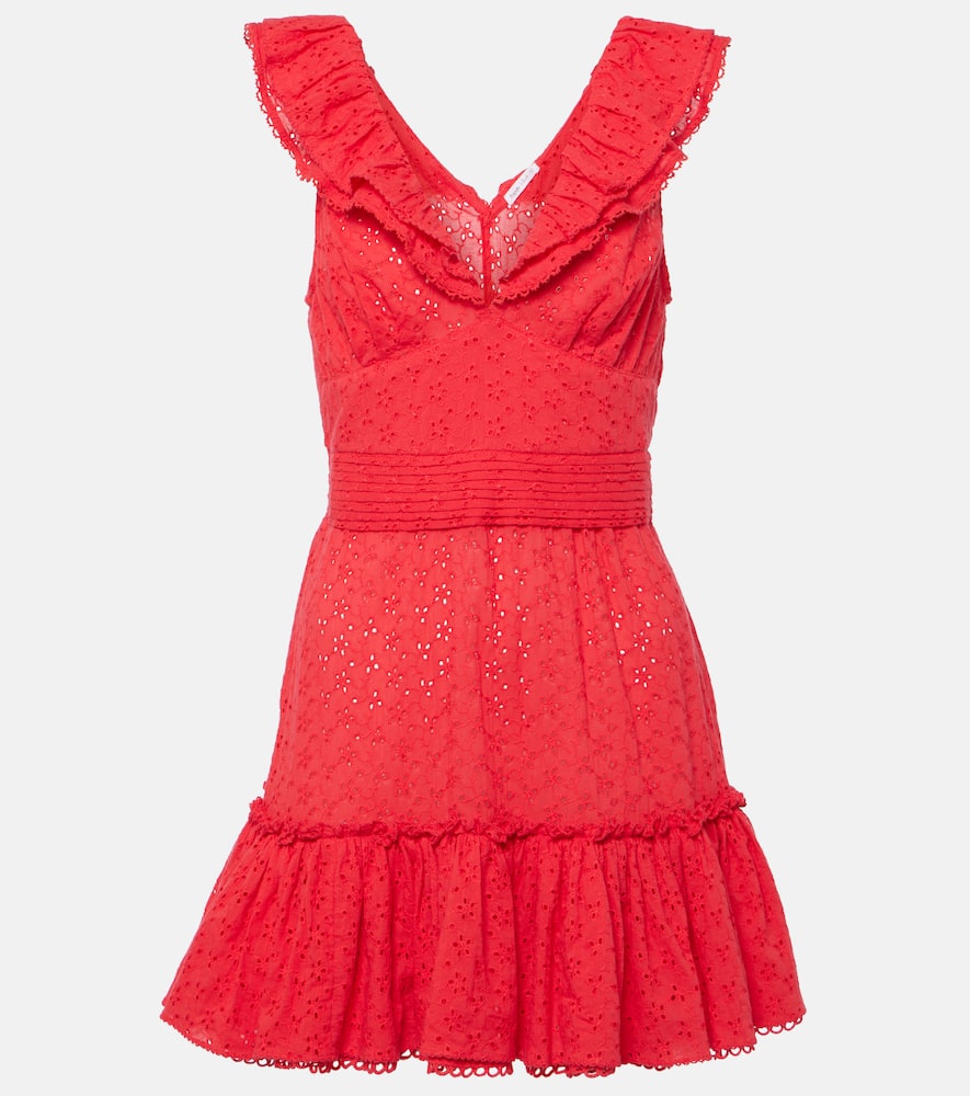 Bruna ruffled cotton minidress