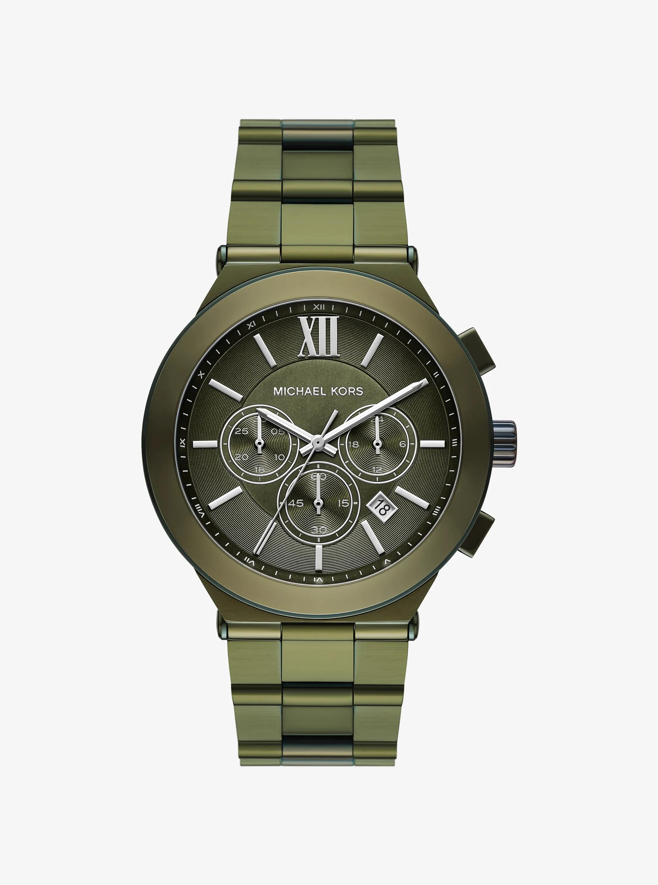 Oversized Billie Green-Tone Watch