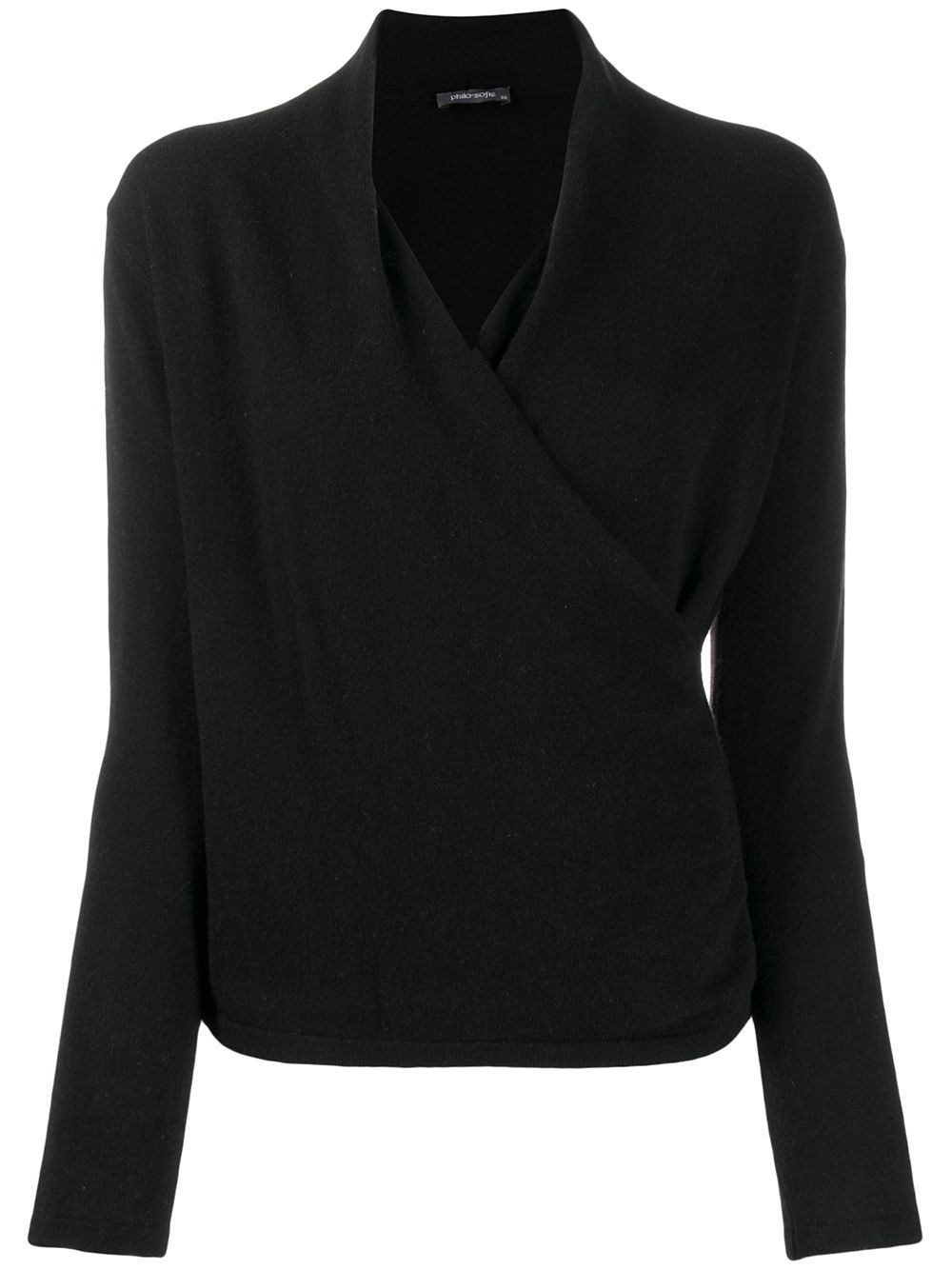 Wrapped front jumper - Black
