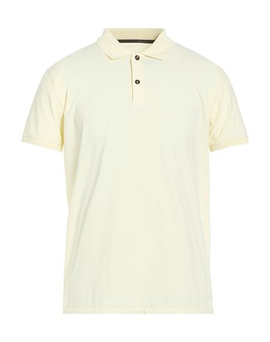 Man Polo shirt Pastel yellow Size 40 Polyamide, Elastane