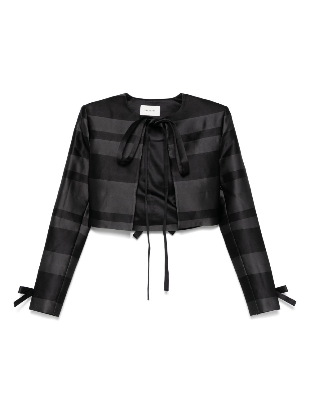 Tie-fastening jacket - Black