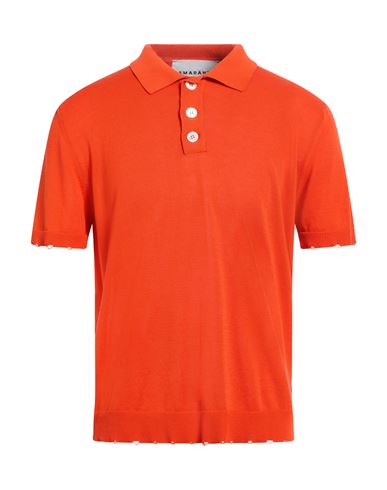 Man Sweater Orange Size M Cotton