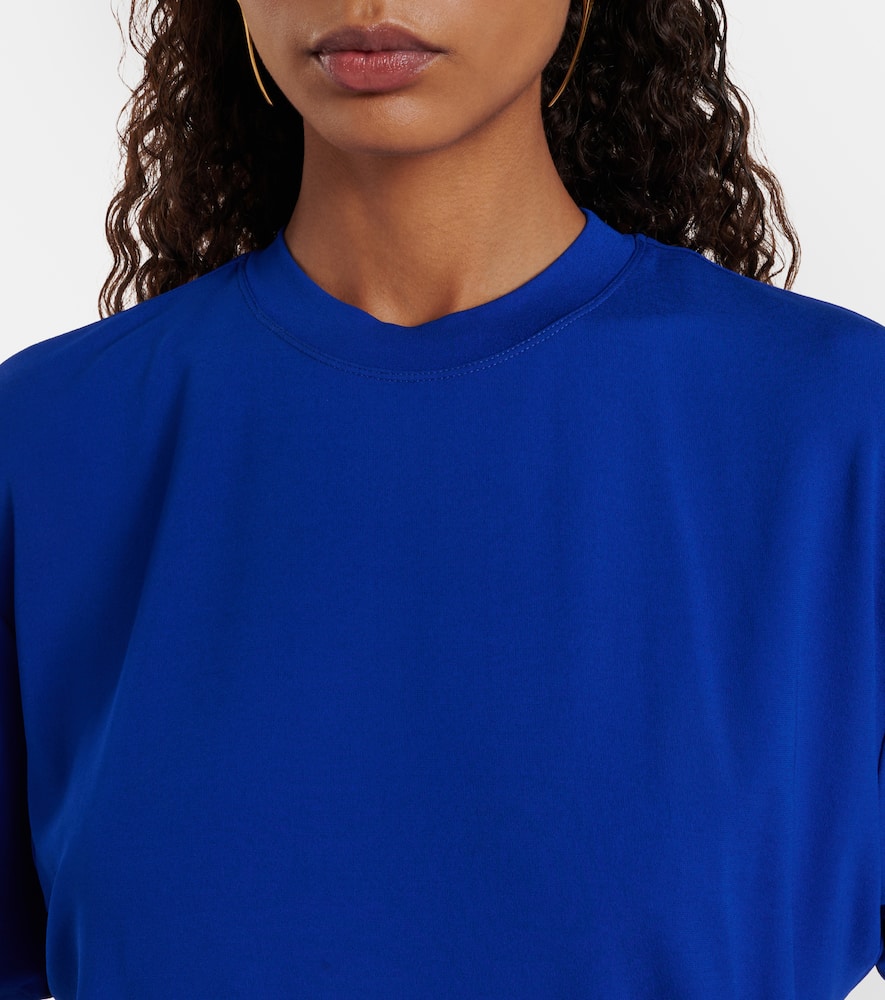 Draped jersey T-shirt dress