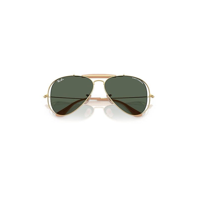 Ray-Ban The Outdoorsman By Dolce&gabbana Sunglasses Arista Gold Frame Green Lense