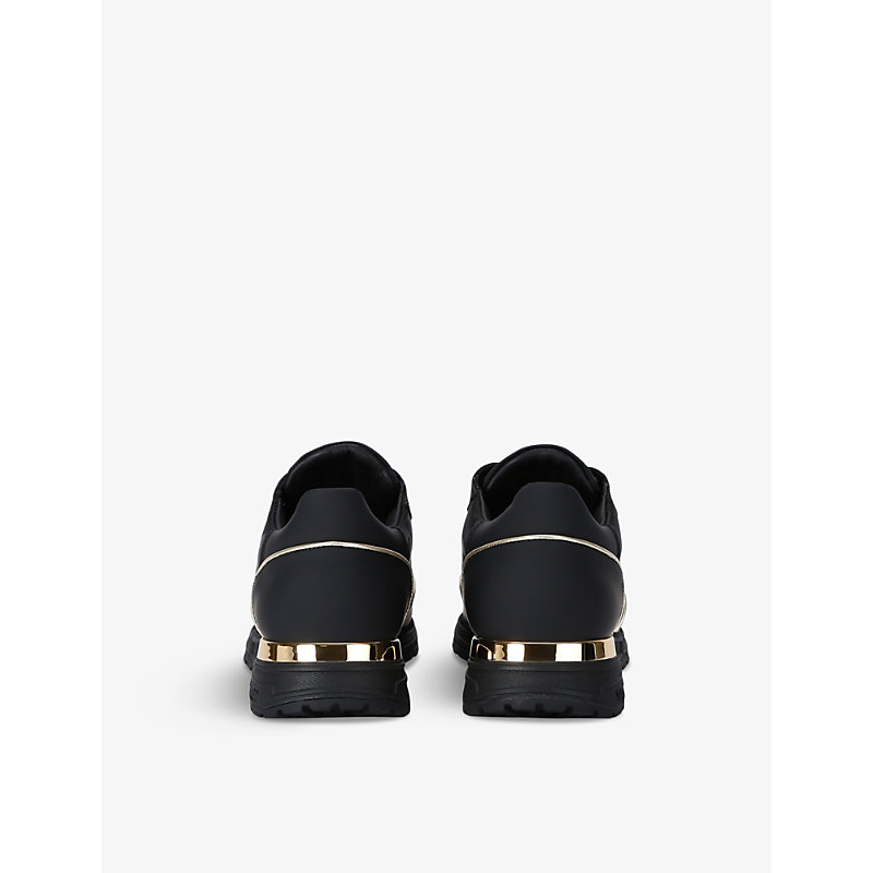 Mens Black/comb Popham Leather and Mesh Low-top Trainers