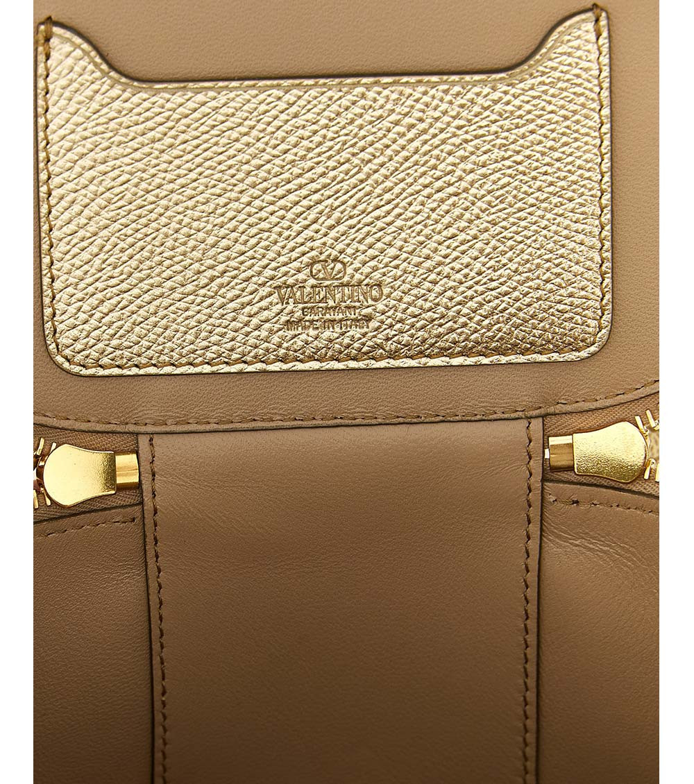 Golden VLogo Mini Crossbody Bag