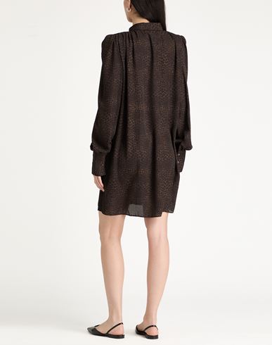 Woman Mini dress Chocolate brown Size L Polyester