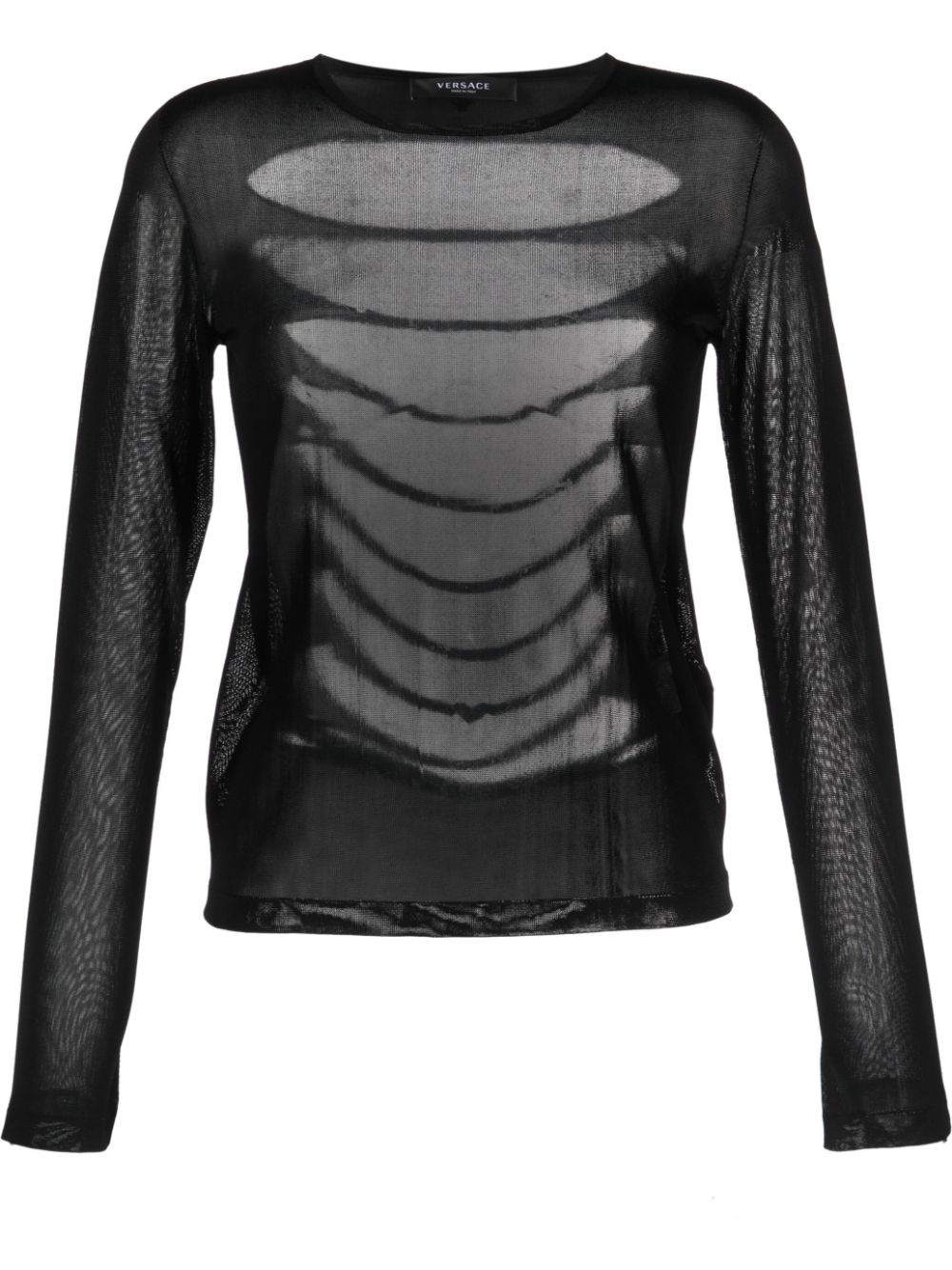 Slashed knit jumper - Black