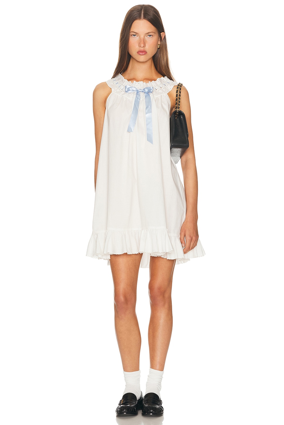 Helsa Summer Vintage Nightgown in White - White. S also in