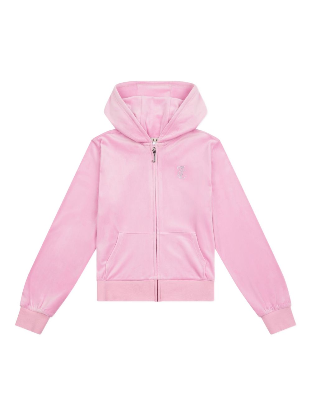 Juicy Couture Kids rhinestone-embellished zip-up hoodie - Pink
