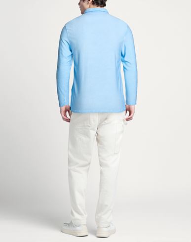 Man Polo shirt Light blue Size S Viscose, Elastane