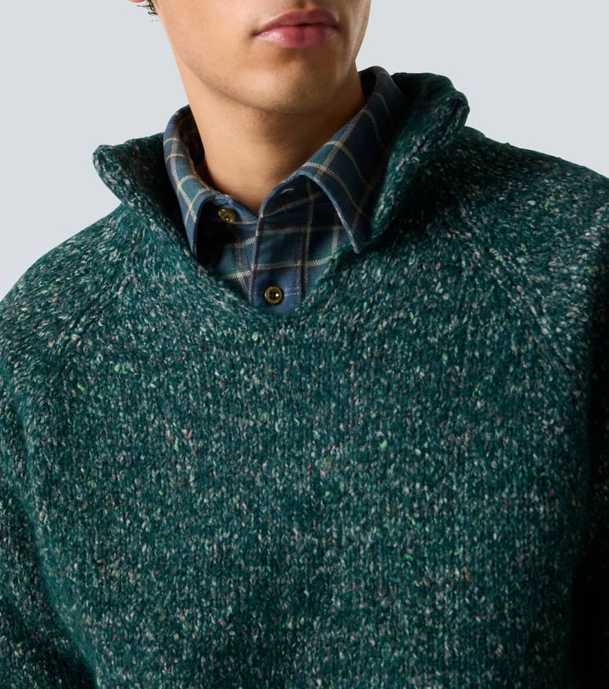 Alpaca, wool, and cotton-blend sweater