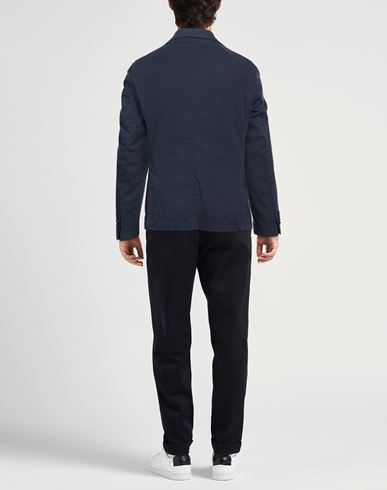 Man Blazer Navy Size 36 Cotton, Elastane