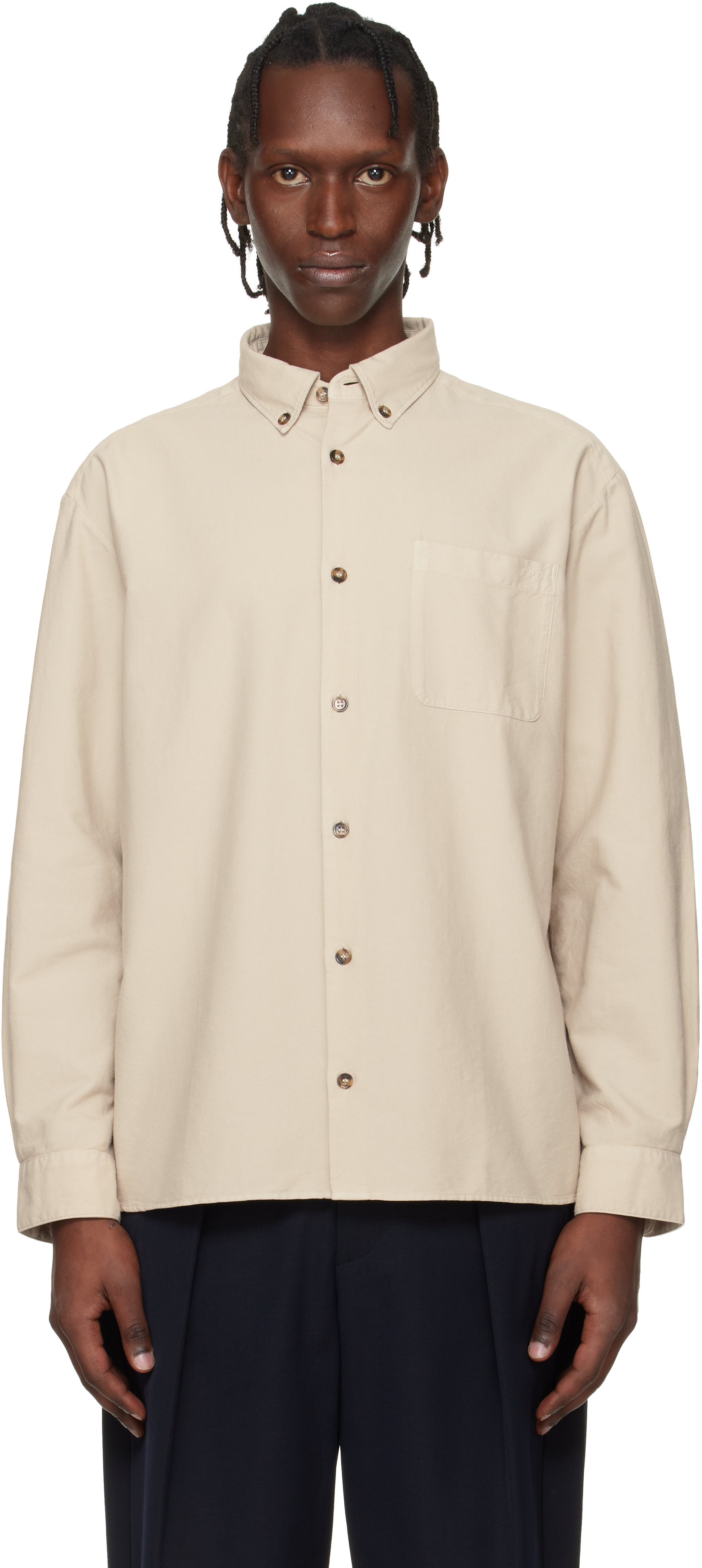 Beige Mateo Logo Shirt