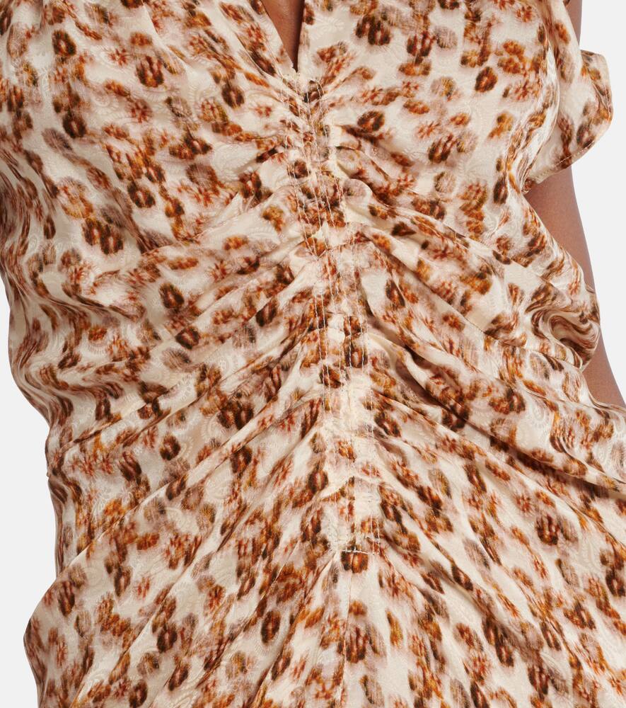 Lyndsay gathered jacquard midi dress