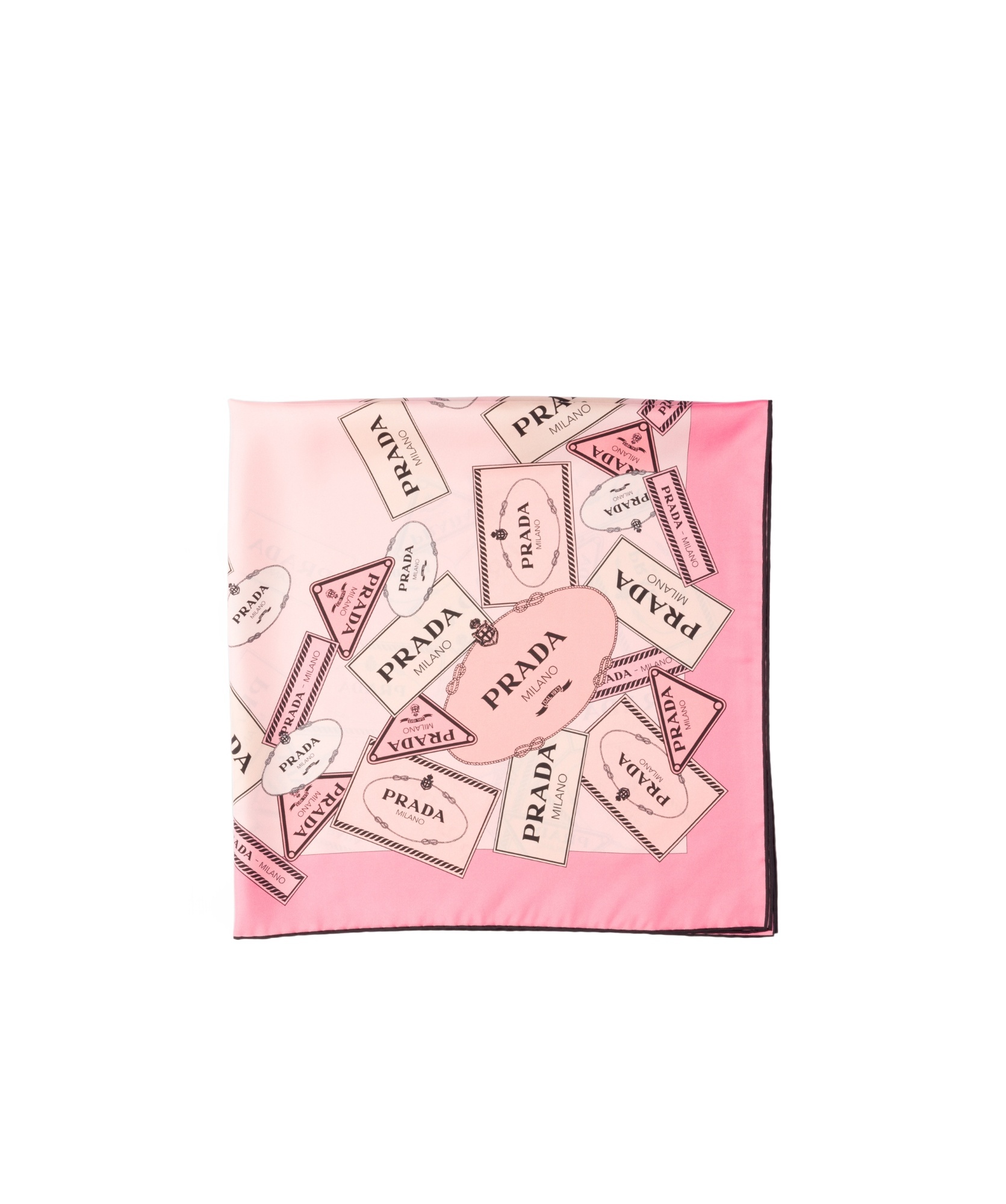 Printed silk twill scarf