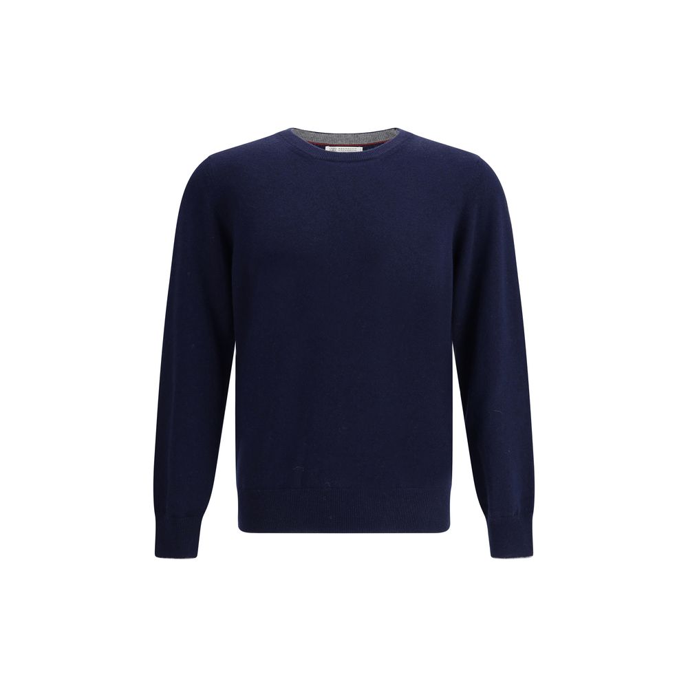Cashmere Crew Neck Sweater — Navy