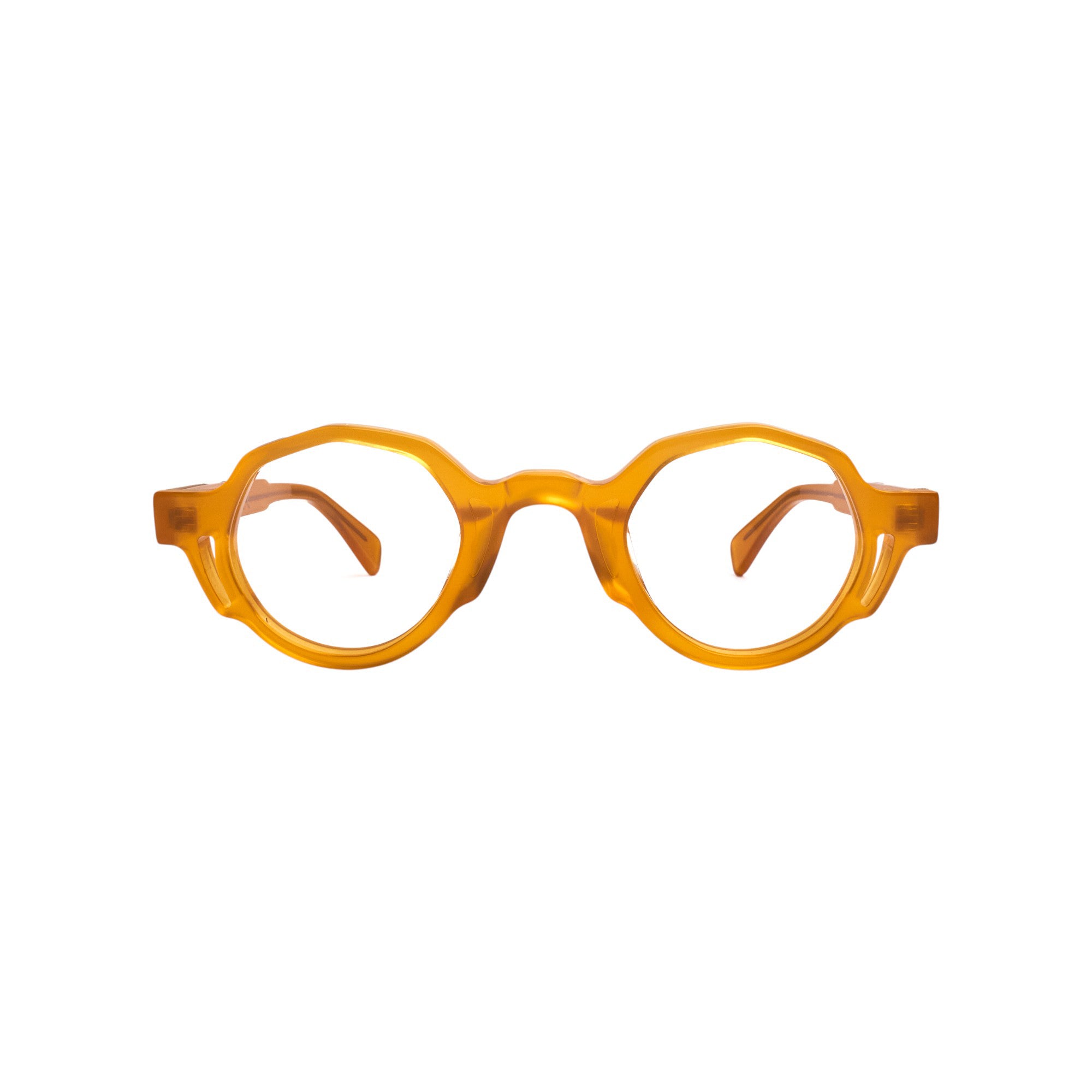 XLAB Unisex Itaca Montature da vista Acetato Giallo Geometrica Demo