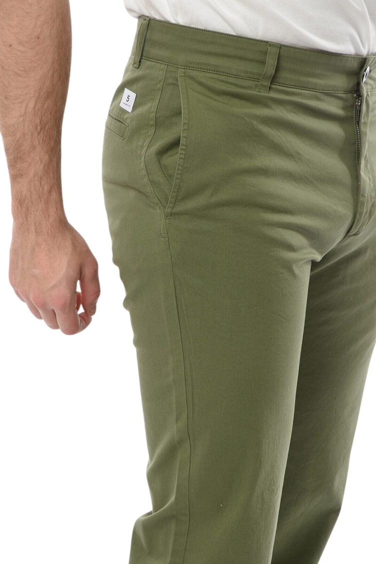 Green Slim Chino Pants