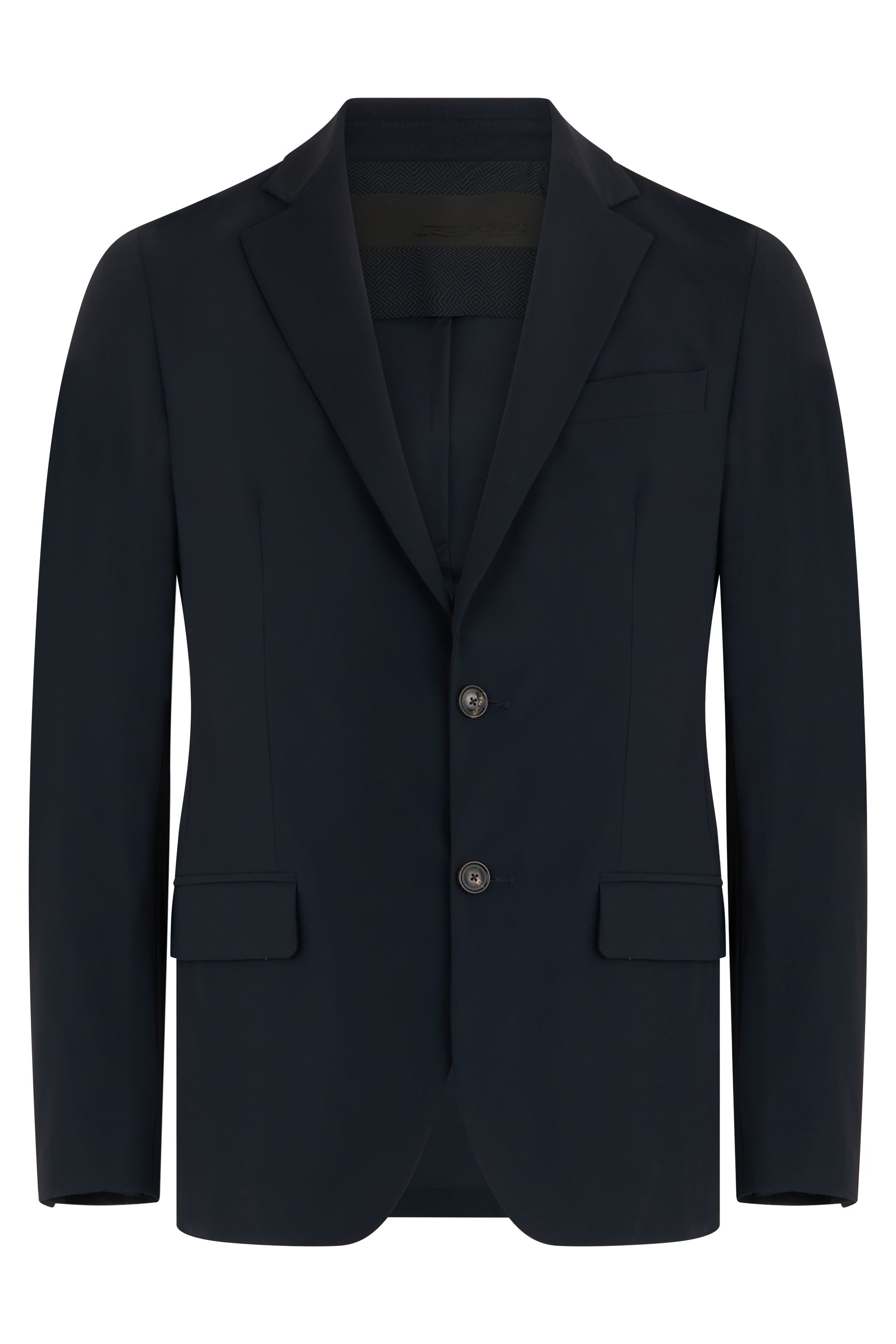 Men's Single-Breasted Straight-Cut Jacket with Central Button