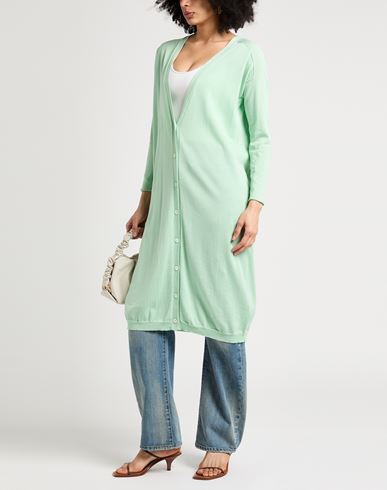 Malo Woman Cardigan Light green Size L Cotton