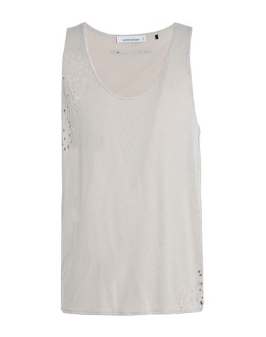 Man Tank top Beige Size S Linen, Viscose