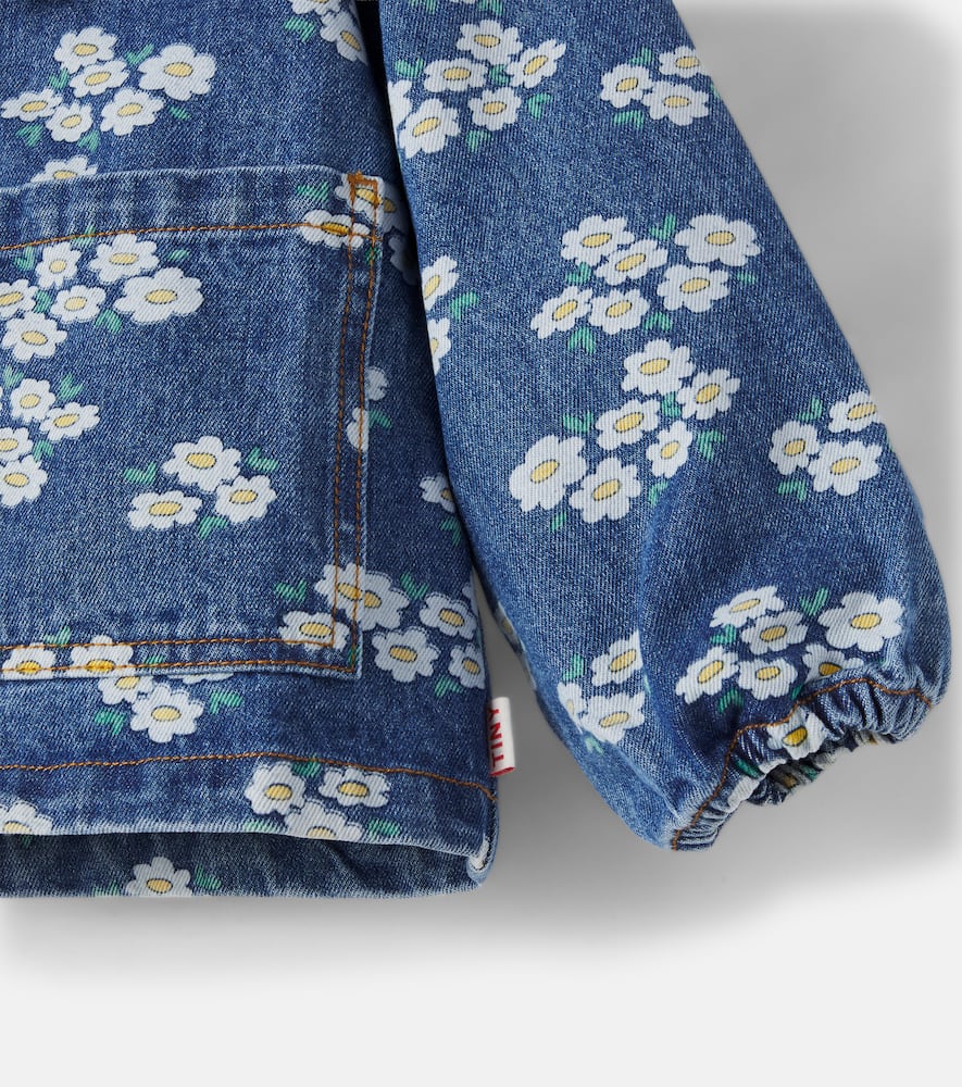 Blossoms floral denim jacket
