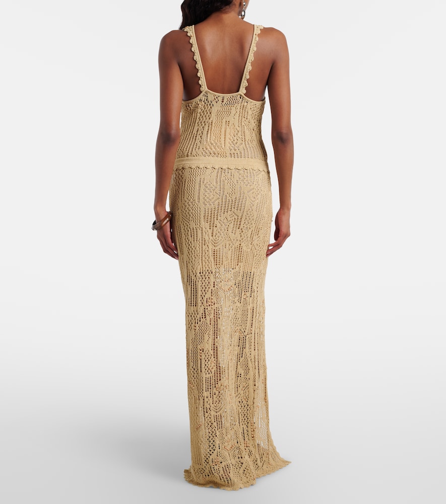 Ornella beaded crochet maxi dress