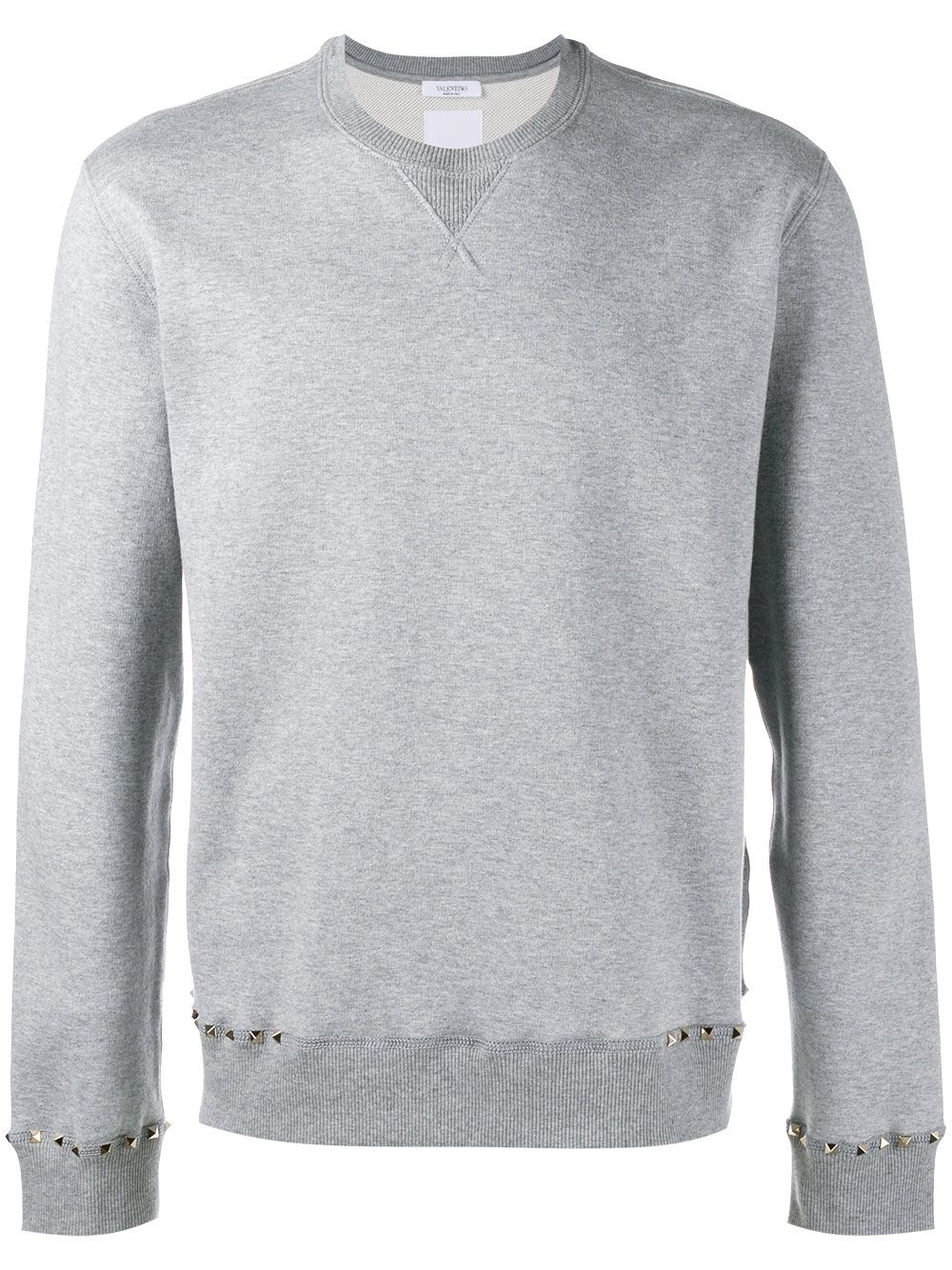 Rockstud crew-neck sweatshirt - Black