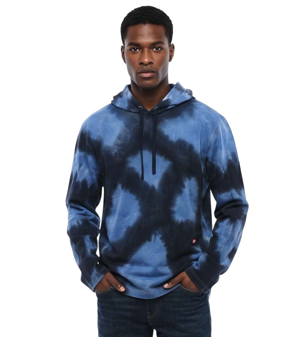 Blue Tie-Dye Regular Hoodie