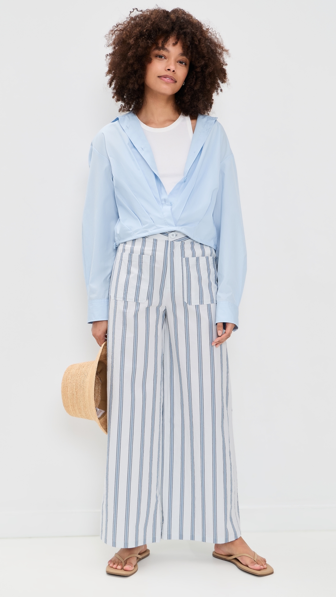 Retro Stripes Pants Ice Blue