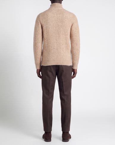 Man Turtleneck Beige Size L Alpaca wool, Polyester