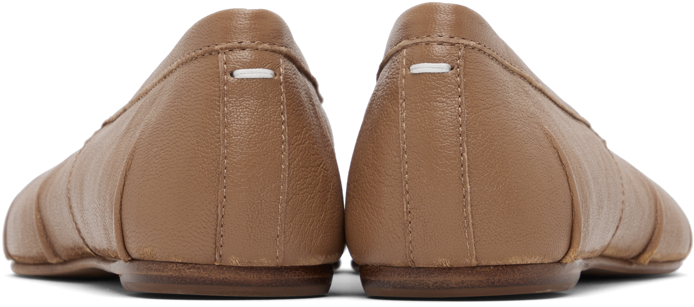 Beige Tabi New Ballerina Flats