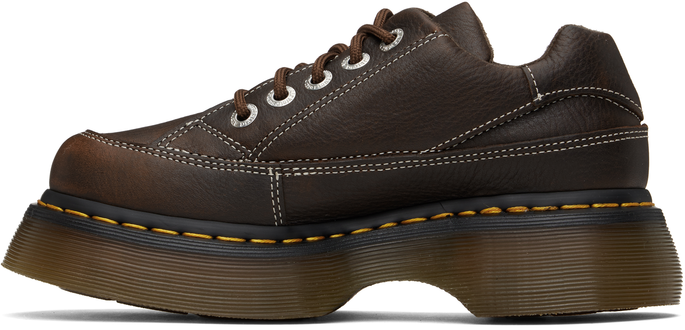 Dr. Martens Brown Buzz 5-Eye Grizzly Leather Derbys