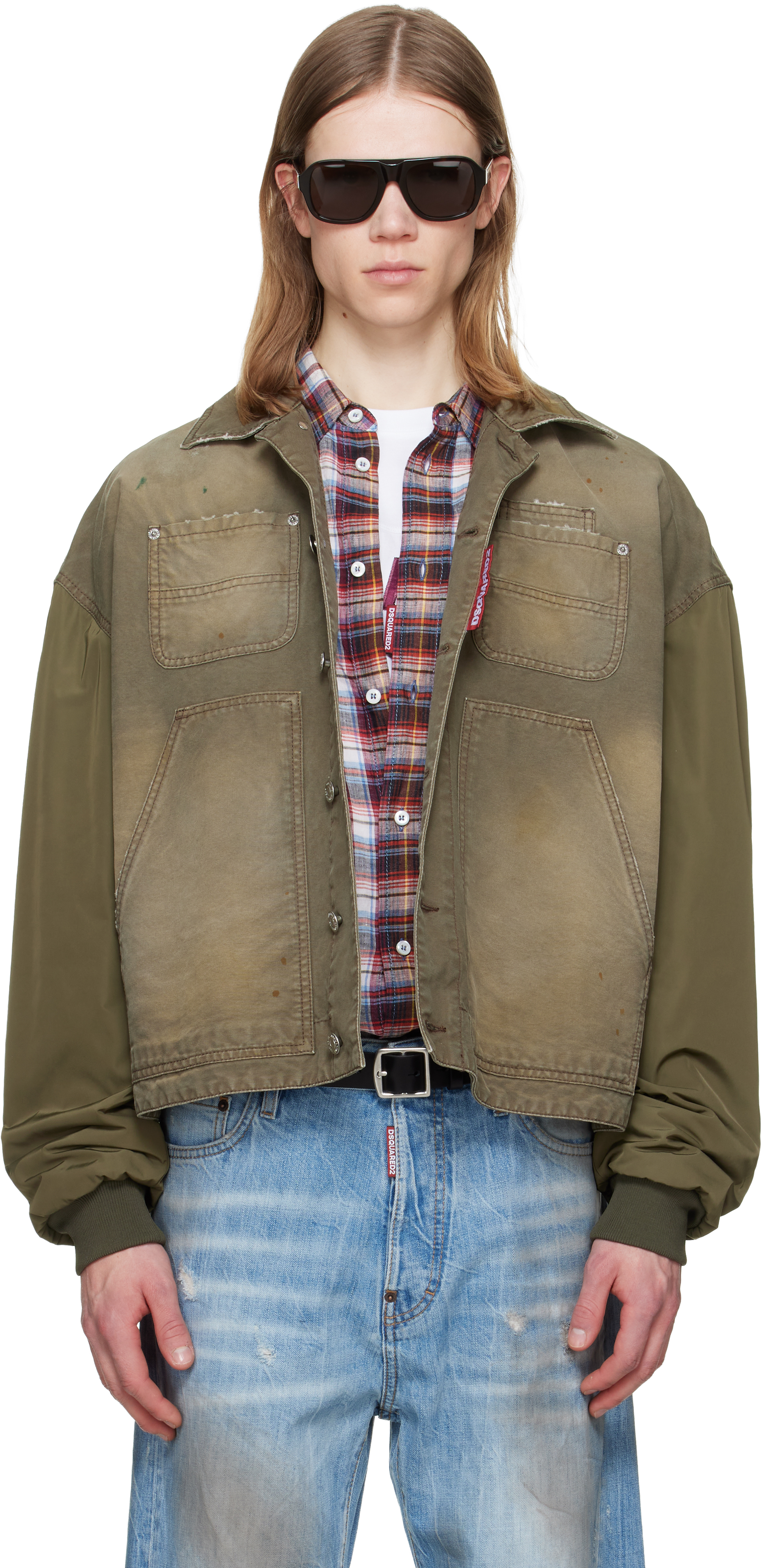 Khaki Garment Dyed Carpenter Kaban Jacket
