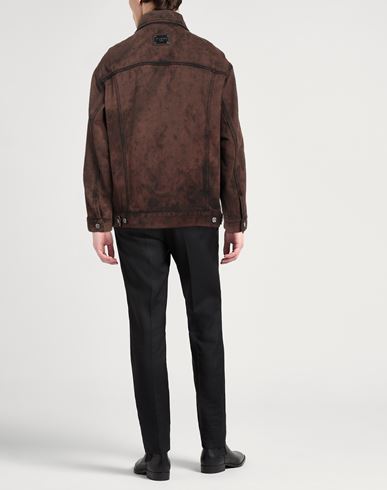 Dolce & gabbana Man Denim outerwear Brown Size 36 Cotton