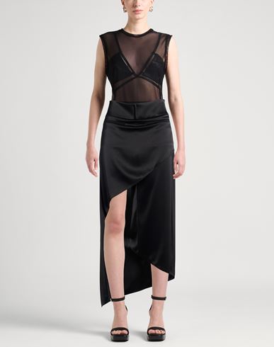 Courrèges Woman Midi skirt Black Size 2 Triacetate, Polyester