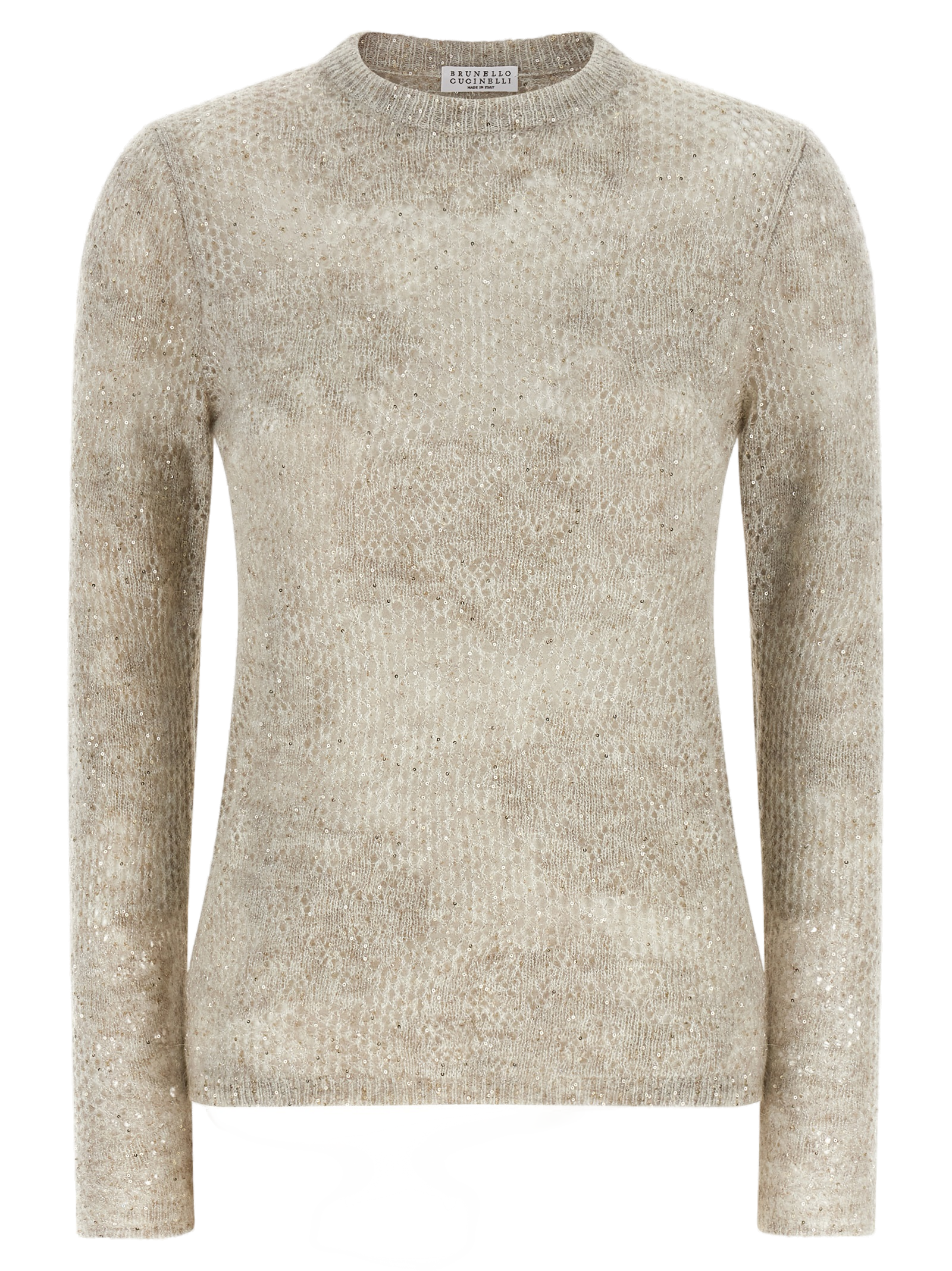 Flower Lace Sweater — Beige