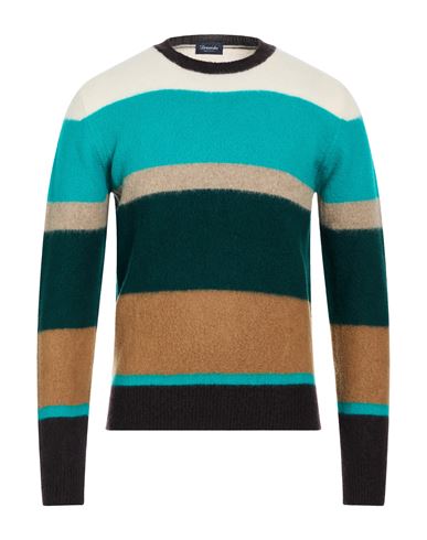 Man Sweater Dark green Size 36 Lambswool