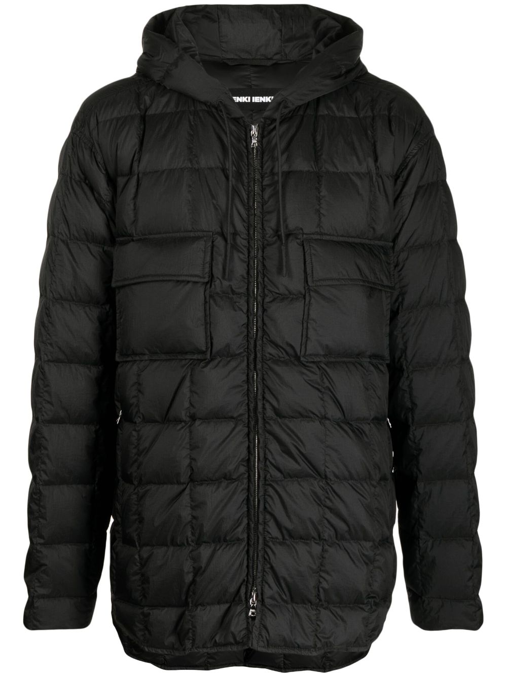 Padded hooded jacket - Black