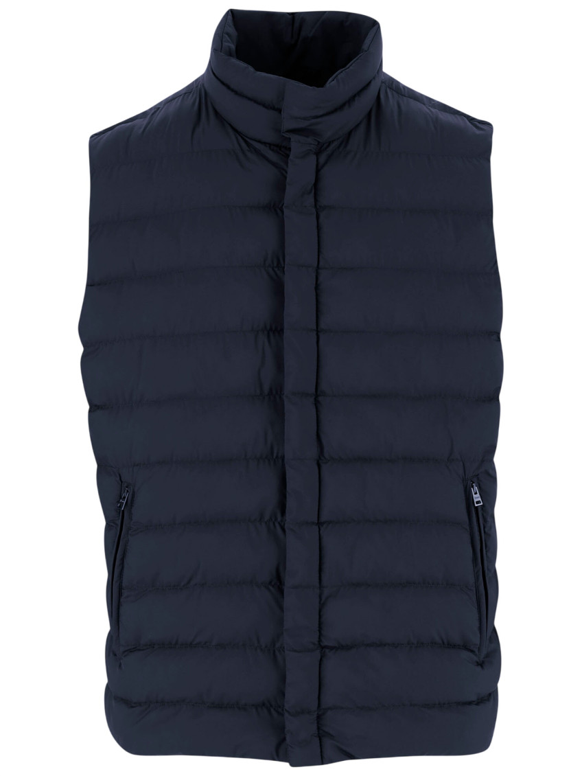 Navy Blue Sleeveless Jacket