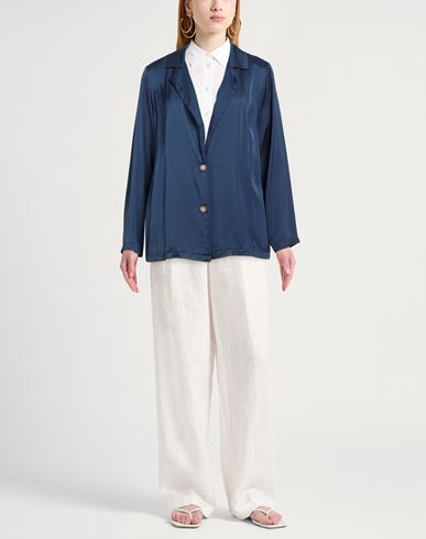 Woman Blazer Blue Size S Viscose