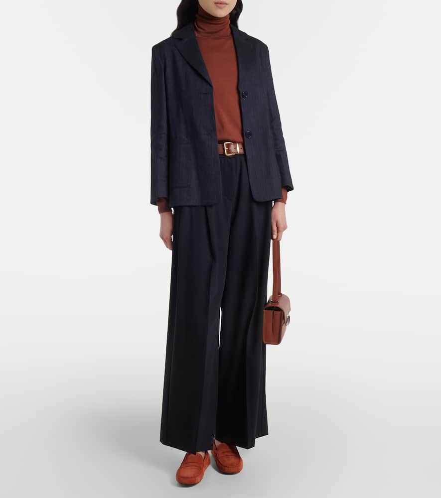 Derna linen-blend twill blazer