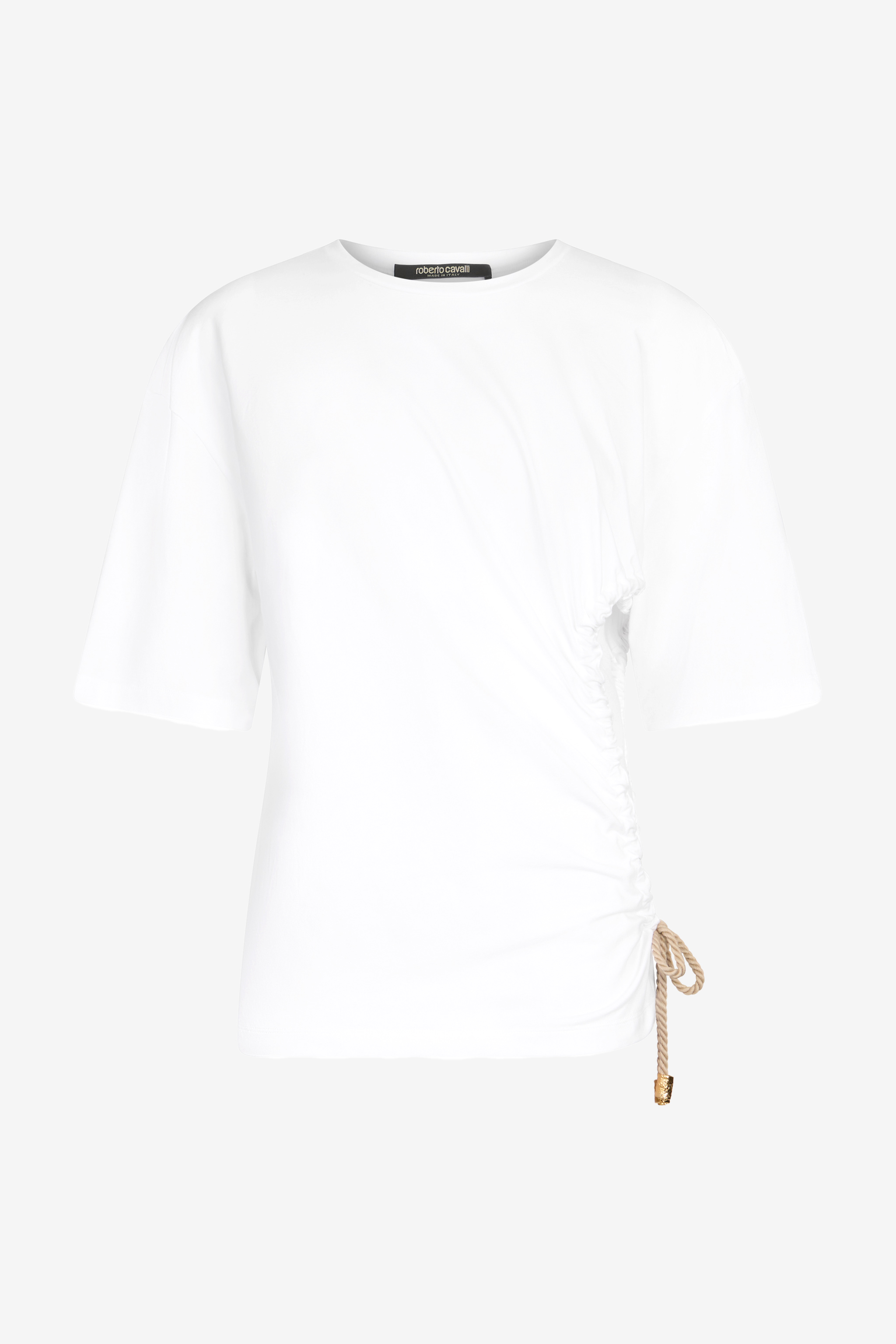 Wall Print T-shirt With Knot - Female T