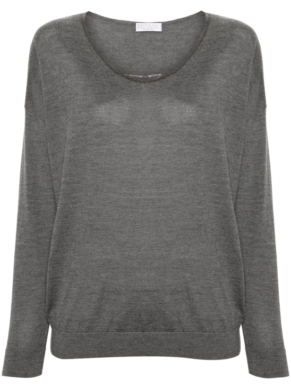 Monili-embellished jumper - Grey