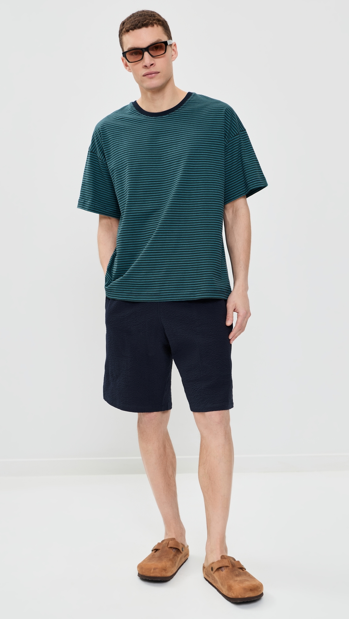 Boxy Paradise Striped Tee Nevermind