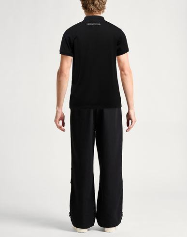 Man Polo shirt Black Size M Cotton, Elastane