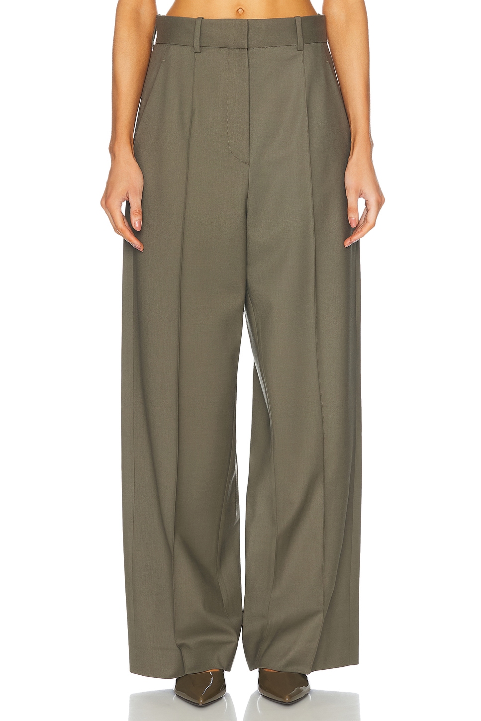 HEIRLOME Antonella Trouser in Pewter Green - Green.  4 also in